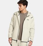 UA Mens Unstoppable Fleece Full-Zip-Silt--Black - Maat LG, Maat 52/54 (L), Zwart, Under Armour, Nieuw