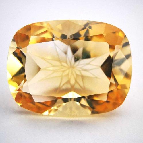Zonder Minimumprijs Citrien  - 42.57 ct - Antwerp Laboratory, Handtassen en Accessoires, Edelstenen