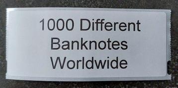 Wereld. - 1000 different banknotes - various dates