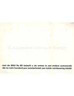 1971 NSU RO 80 BROCHURE NEDERLANDS, Nieuw