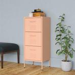 vidaXL Opbergkast 42,5x35x101,5 cm staal roze, Huis en Inrichting, Kasten | Overige, Verzenden, Nieuw