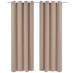 vidaXL Gordijnen met metalen ringen verduisterend 135x175, Huis en Inrichting, Stoffering | Gordijnen en Lamellen, Verzenden, Nieuw