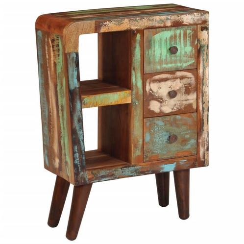 vidaXL Dressoir 55x30x80 cm massief gerecycled hout, Huis en Inrichting, Kasten | Dressoirs, Nieuw, Verzenden