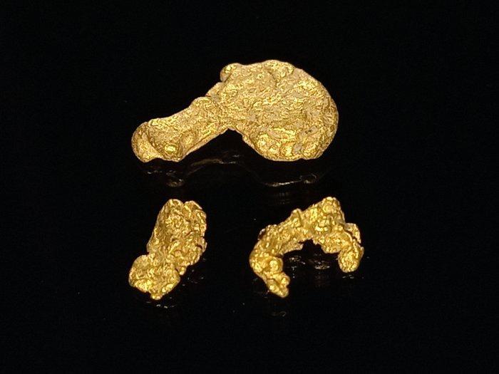 Buitengewone goudklompjes - Lapland/Finland Goud nuggets-, Verzamelen, Mineralen en Fossielen