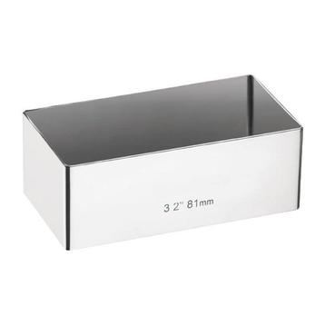 Taartvorm rechthoekig  RVS | 80x40x30(h)mm Gastronoble, Verzenden