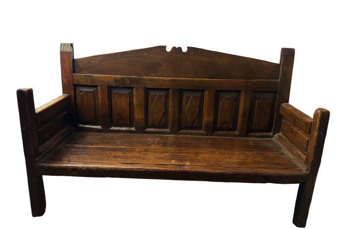 ambachtelijk gemaakt - Settle (zitbank met hoge leuning) -, Antiek en Kunst, Antiek | Overige Antiek