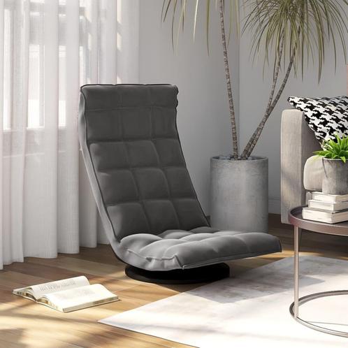 vidaXL Vloerstoel draaibaar fluweel donkergrijs, Huis en Inrichting, Stoelen, Nieuw, Verzenden
