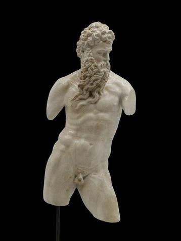 Sculpture, Torso di Poseidone - 46 cm - poussière de marbre