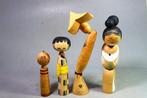 Figure - (4) LargeSosaku Kokeshi Doll - Shwa period