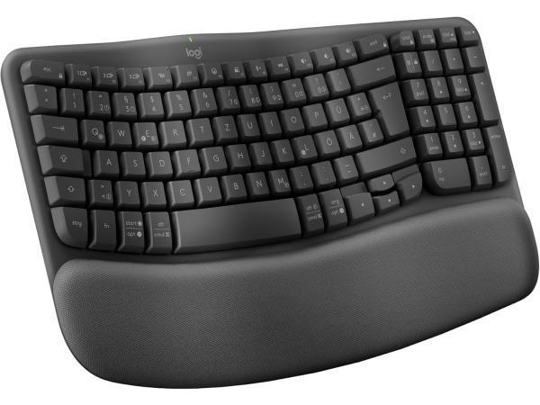 Veiling - Logitech Wave Keys Draadloos toetsenbord QWERTZ, Computers en Software, Toetsenborden