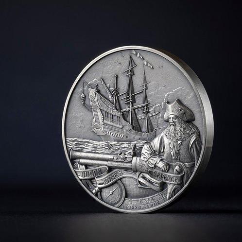 Barbados. 5 Dollars 2023 Queen Annes Revenge Captains of, Postzegels en Munten, Munten | Europa | Niet-Euromunten