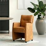 Leren eetkamerstoel Sharp - Kenia Cognac (cognac) - Met, Huis en Inrichting, Eigentijds, Modern, Bruin, Nieuw, Leer