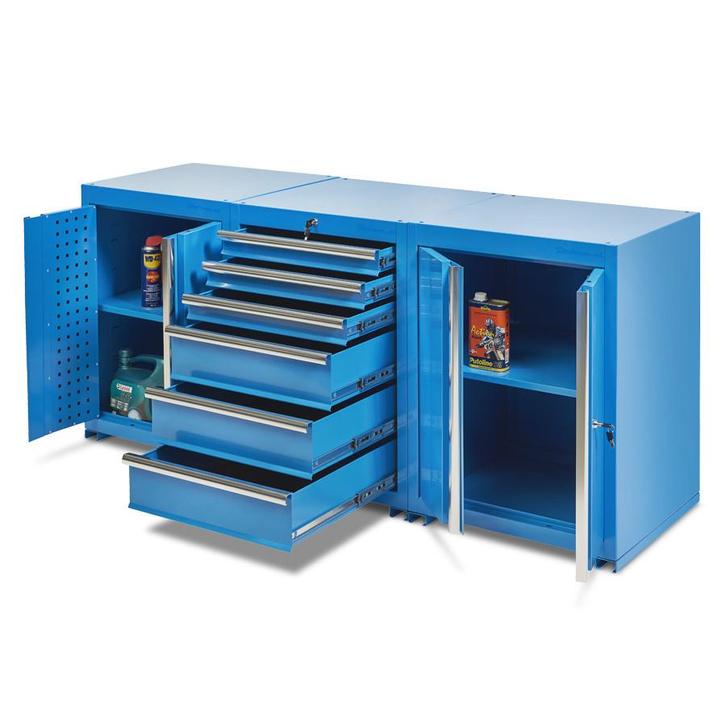 Datona Werkplaatskasten set PRO XL - Datona - Blauw, Doe-het-zelf en Bouw, Werkbanken, Ophalen of Verzenden