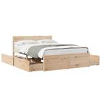 Massief Houten Bed 120x200 + Lades | Tweede Kansje | OP = OP, Huis en Inrichting, Verzenden, Nieuw, Twijfelaar, 120 cm
