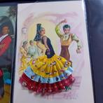 Spanje - Geborduurde Ansichtkaarten - de Spaanse kostuums -, Gelopen