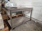 inox tafel met inbouwplaat en friteuse Gaggenau..., Divers, Ophalen