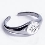 2dekans | Laura Ferini Verstelbare Dames Ring Zilver - Ronde, Handtassen en Accessoires, Overige Accessoires, Ophalen of Verzenden