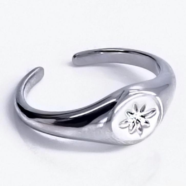 2dekans | Laura Ferini Verstelbare Dames Ring Zilver - Ronde, Handtassen en Accessoires, Overige Accessoires, Ophalen of Verzenden