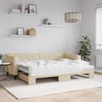 vidaXL Slaapbank met onderschuifbed 80x200 cm stof, Huis en Inrichting, Verzenden, Nieuw