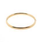 Gouden gladde slavenarmband | Ø 60,5 mm (gouden armband), Ophalen of Verzenden, Gebruikt, Overige kleuren, Goud