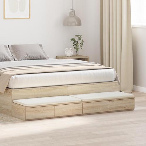 vidaXL Bedkast Sonoma Eiken 140x36,5x16,5 cm Gemaakt van, Huis en Inrichting, Slaapkamer | Nachtkastjes, Nieuw, Verzenden