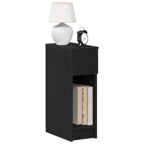 vidaXL Nachtkastje met lade 20x36x60 cm zwart eikenkleurig, Huis en Inrichting, Slaapkamer | Nachtkastjes, Nieuw, Verzenden
