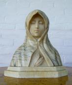 Buste, Art Nouveau beeldhouwwerk - 24 cm - Albast, Antiek en Kunst