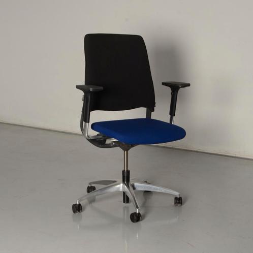Drabert Salida bureaustoel, zwart / blauw, 4D armleggers, Huis en Inrichting, Bureaustoelen, Gebruikt, Ophalen of Verzenden
