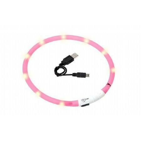 LED EASYDOG halsband - roze - inkortbaar 20 tot 70 CM -, Maison & Meubles, Lampes | Autre, Envoi