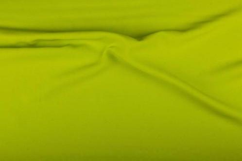 Bi-stretch stof limoengroen - Polyester stof 10m op rol, Hobby & Loisirs créatifs, Tissus & Chiffons, Enlèvement ou Envoi