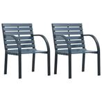 vidaXL Tuinstoelen 2 st massief vurenhout en gepoedercoat, Tuin en Terras, Tuinsets en Loungesets, Verzenden, Nieuw