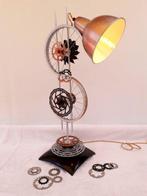 Bike lamp - Tafellamp - Aluminium, hout, metaal, Antiek en Kunst