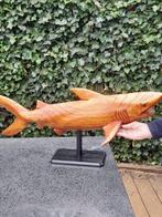 sculptuur, Grote teakhouten haai - 102 cm - 38 cm - Hout, Antiek en Kunst