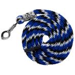 Longe mustang avec mousqueton antipanique,bleu/noir/blanc -