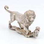 Leeuwen beeld Massif Silver - Personnage miniature -, Antiek en Kunst