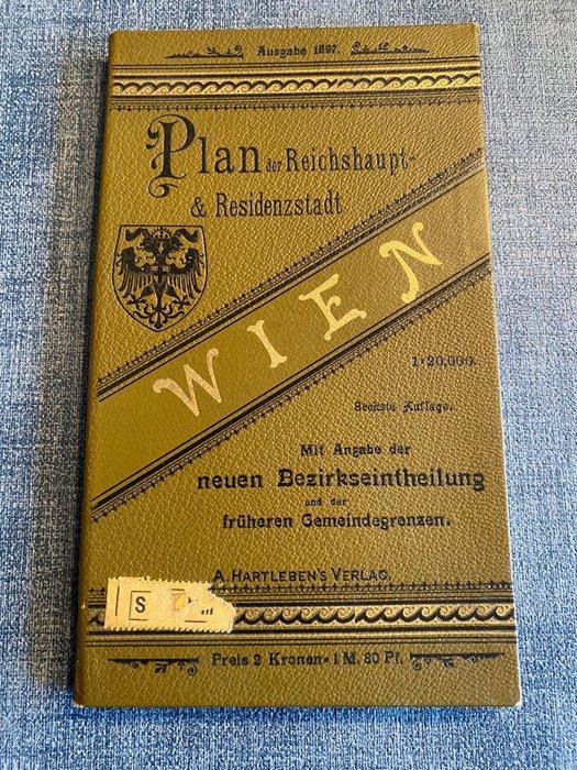 Oostenrijk - Wenen; Hartleben + Freytag - Plan der, Boeken, Atlassen en Landkaarten
