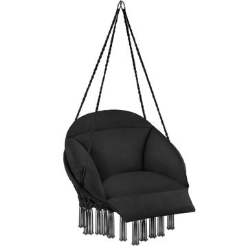tectake Hangstoel Samira - zwart, Verzenden, Nieuw