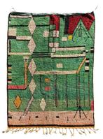 Tapis en laine berbère marocaine authentique vert - Tapis