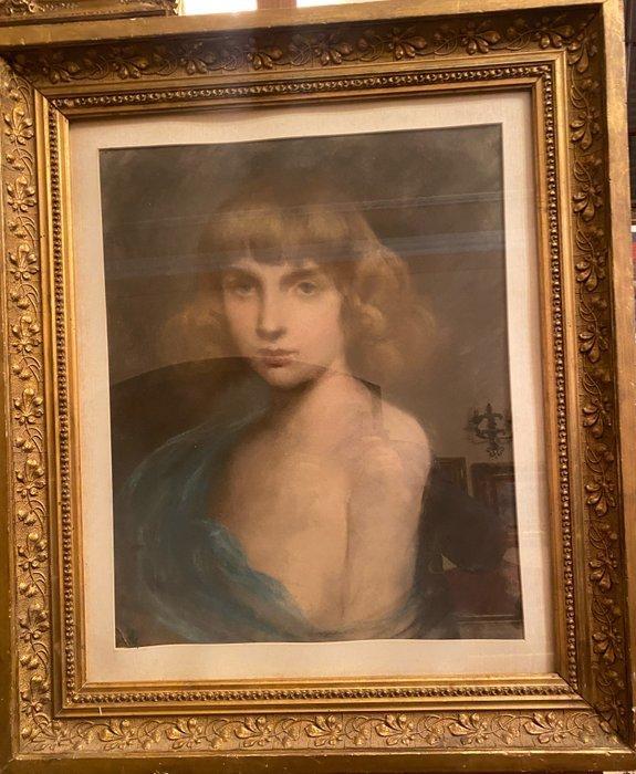 Amerigo Cagnoni (1855-1923) - Ritratto di fanciullo, Antiek en Kunst, Kunst | Schilderijen | Klassiek