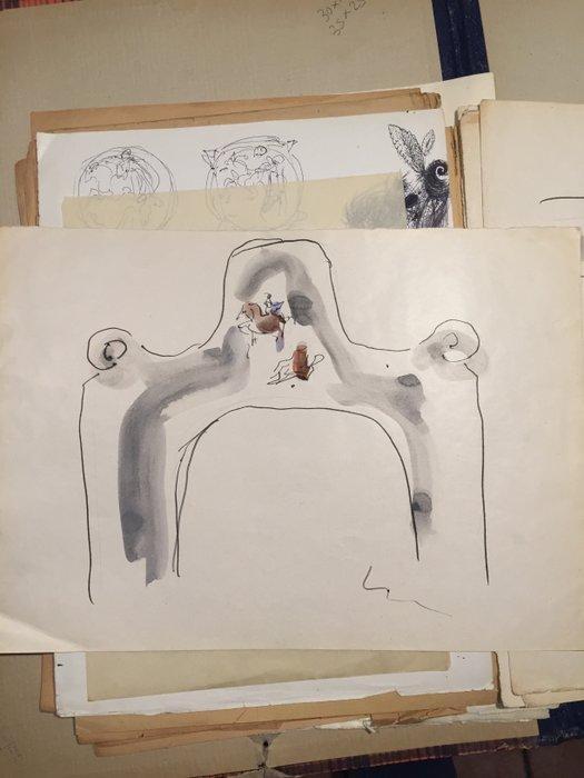 Lucio Fontana (1899-1968) - Studio per decorazione, Antiek en Kunst, Kunst | Designobjecten