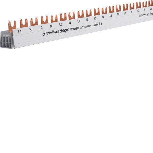 Hager Quickbusbar Kamrail - KDN451E, Bricolage & Construction, Électricité & Câbles, Envoi