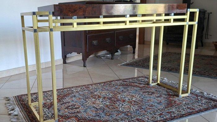 Wandtafel - Verguld messing - Metaalstructuur in, Antiek en Kunst, Curiosa en Brocante