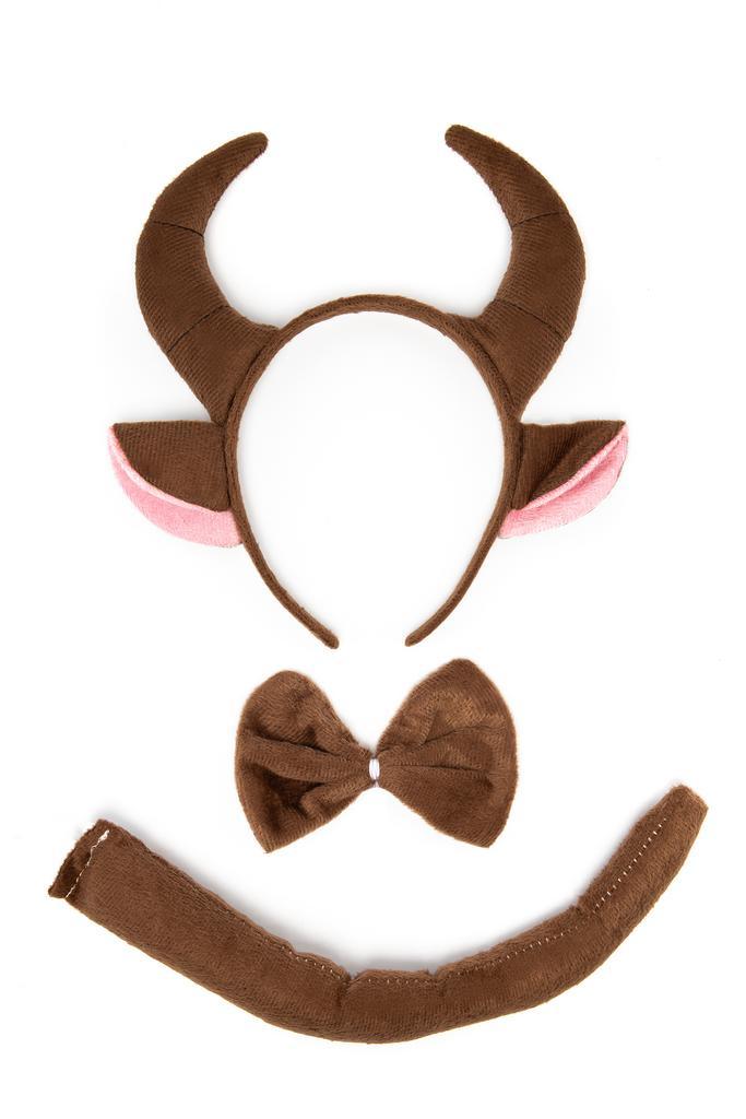 Stier Haarband Oren Strik Staart Diadeem Set Bruin Hoorns Do, Kleding | Dames, Carnavalskleding en Feestkleding, Nieuw, Ophalen of Verzenden