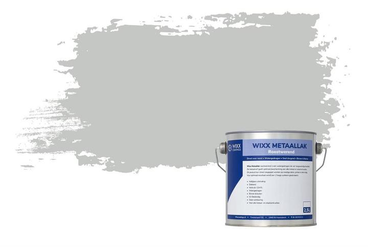 Wixx Aqua Metaallak Roestwerend RAL 7035 | Lichtgrijs 2.5L, Doe-het-zelf en Bouw, Verf, Beits en Lak, Nieuw, Verzenden