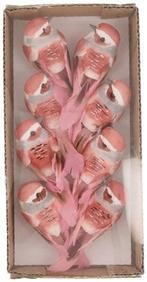 Vogeltjes op clip Roze 8x3,5x3,5 cm 8 stuks, Hobby & Loisirs créatifs