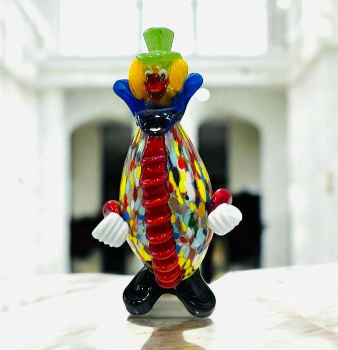 Filippo Maso - sculptuur, Clowns - 19 cm - Glas - 2025, Antiek en Kunst, Antiek | Glaswerk en Kristal