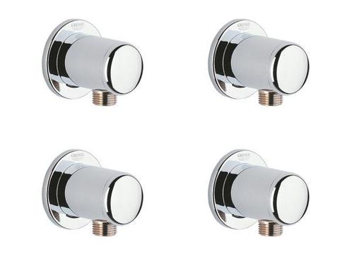 Veiling - 4x Grohe aansluitbocht wand 1/2 Relexa chroom, Doe-het-zelf en Bouw, Sanitair