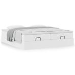 vidaXL Cadre de lit ottoman avec matelas blanc 180x200, Huis en Inrichting, Verzenden