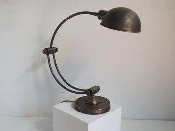 Lampe de table - Lampe de bureau vintage en laiton du milieu