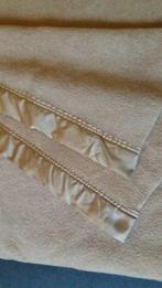 Deken - 200 cm - 150 cm - Tweepersoonsbed wol camel, Antiek en Kunst